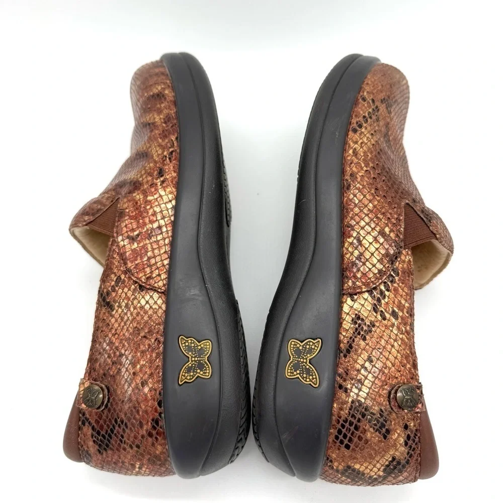 Alegria clogs Keli PRO Riches bronze copper snake size 9